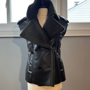 Steve Madden Women's Green Shearling Vest